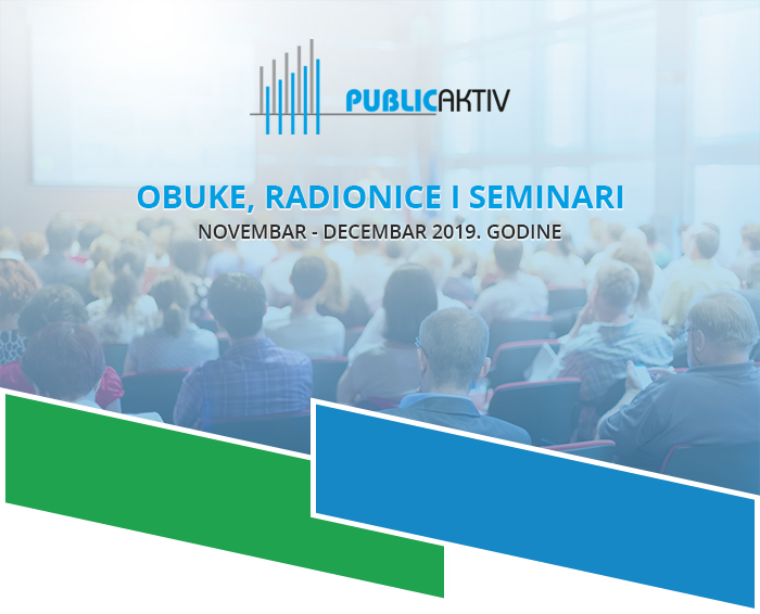Obuke, radionice i seminari NOVEMBAR - DECEMBAR 2019. GODINE